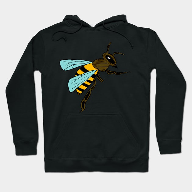 Cute Bee Illustration Hoodie by annaleebeer